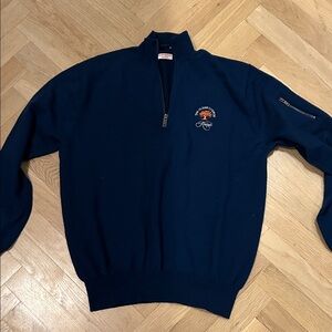 Peter Millar Dark Blue Zip-Up Sweater